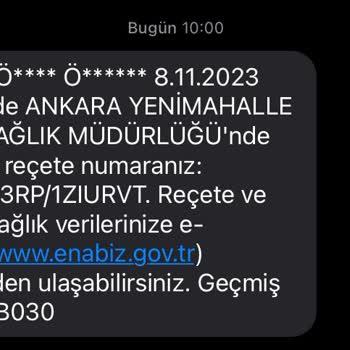 Sağlık Bakanlığı Adıma Reçete Yazmış