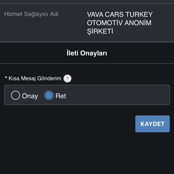 Vavacars İstenmeyen Mesaj Rahatsız Edici Mesajlar