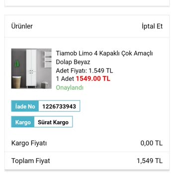A101 Dolap Siparişi Sistemde Görünmüyor. Müşteri Hizmetleri Nerede