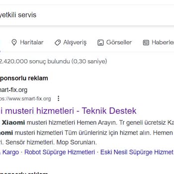 Smart Fix Xiaomi Marka Robot Süpürge Garanti İçinde Olmasına Rağmen Servis Ücreti Talebi