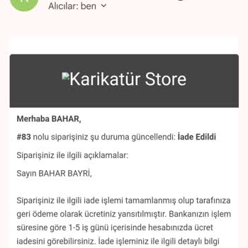 Karikatür Store Şikayet