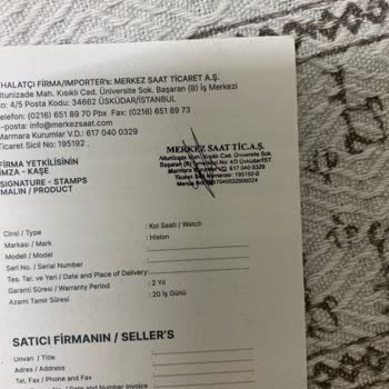 Hislon Garantiden Gelen Malzemenin Çizik Olması