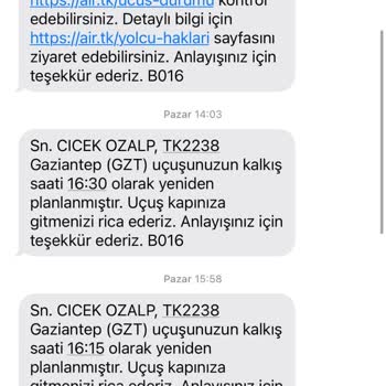 THK Tehirli Uçuş Sorunu