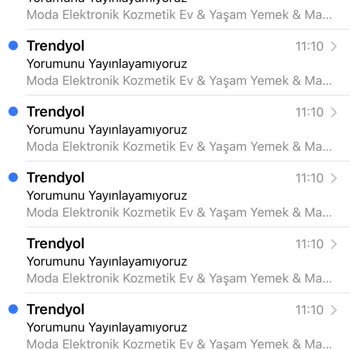 Trendyol Hiçbir Yorumu Yayınlamaması