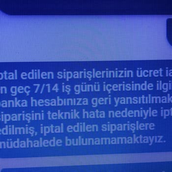 Watsons Habersiz Ürün İptali