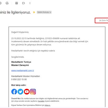 Media Markt Satın Aldığım Ürünü Defolu Gönderip Değişim Yapmıyor