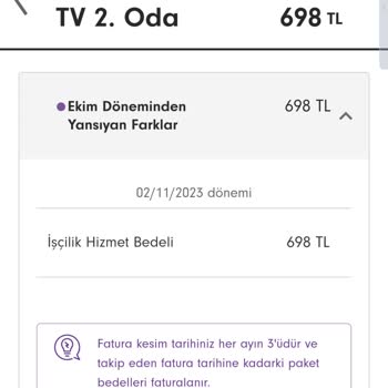 Digiturk Fatura Ve Teknik Servis Ücretlendirme Hakkında