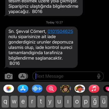 Watsons Siparişim İstemediğim Halde İade Olmuş Gözüküyor
