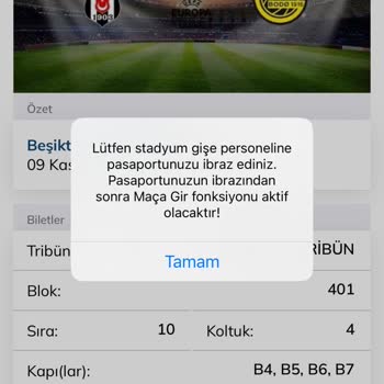 Passolig Pasaport İbraz Ediniz
