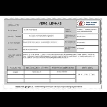 Altun Paketleme İsimsiz Şirketin Yanıltıcı İşlemleri
