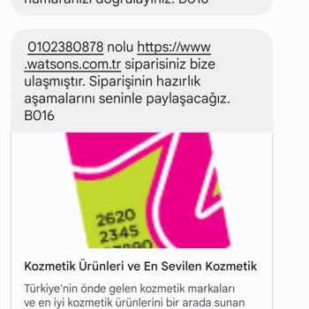 Watsons Sipariş Kargo Gecikmesi