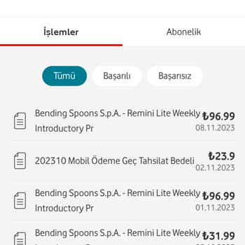 Vodafone Pay Mobil Ödeme İptali