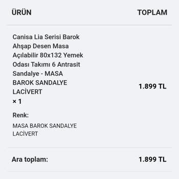 Sıfır Bir Home Masa Ve Sandalye Alımında Sorun Yaşıyorum