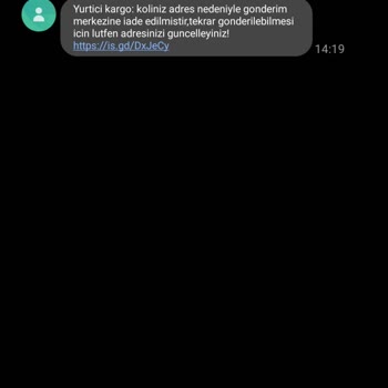 Yurtiçi Kargo Adına Atılan Mesaj