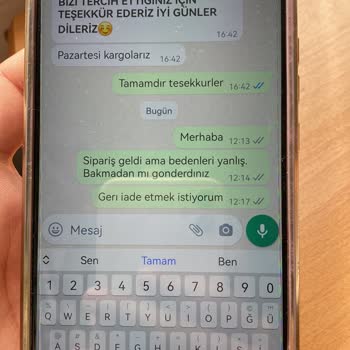 Mt.moda.giyim (Instagram) Yanlış Ürün Ve Beden