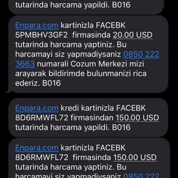 Enpara.com Kartımdan Onaysız Para Çekimi