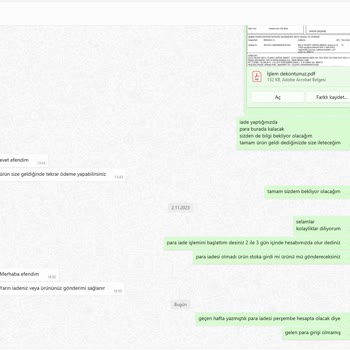 Arya Gross Parası Alınıp Gönderilmeyen Ürün