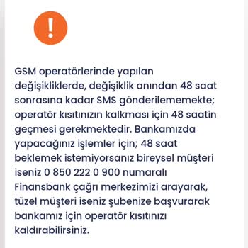 Müşterisi Olmadığım Halde Operatör Kısıtı QNB Finansbank
