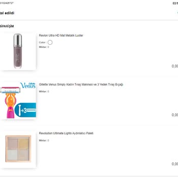 Watsons Siparişimi İptal Etti