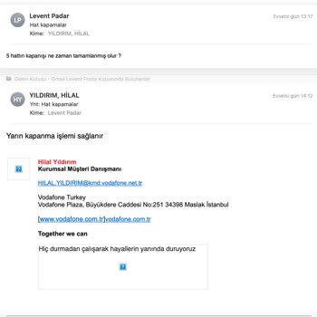 Vodafone Taahhüt Yenilemesi Ve İptaller
