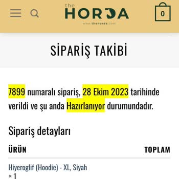 The Horda Firması Ürünü Yollamıyor