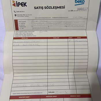 İpek Mobilya Ankara İstanbul Yolu Şubesi Teslimat Hk.