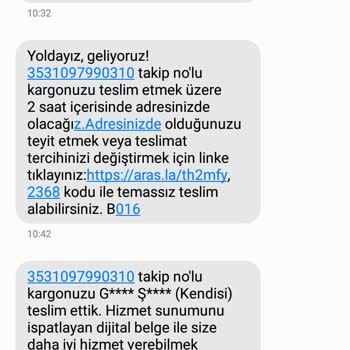 Aras Kargo Telefon Numaram Kullanılarak Sipariş Verilmesi