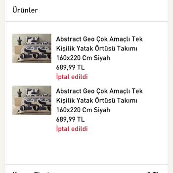 English Home Ürün İptali Şikayet