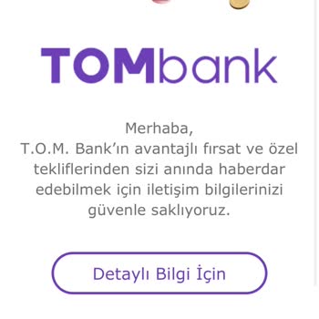 TOMbank T. O. M Bank Oluşumundan Gelen Mesaj Ve Mailler