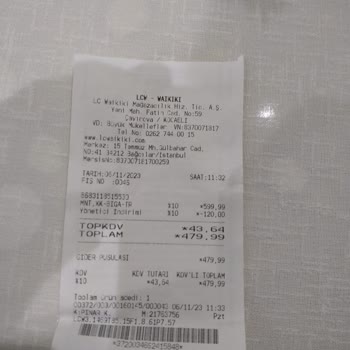 LC Waikiki 120 Liramız İade Edilmedi