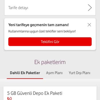 Vodafone Red Sınırsız Paket