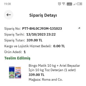 Bingo Deterjan Siparişi Verdim Tuz Geldi