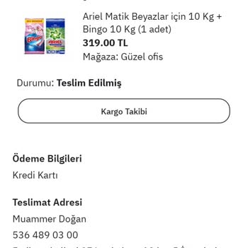 Bingo Deterjan Siparişi Verdim Tuz Geldi
