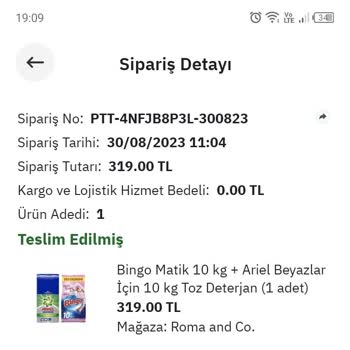 Bingo Deterjan Siparişi Verdim Tuz Geldi