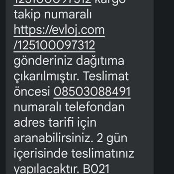 Evdemo Lojistik Teslim Edilemeyen Ürün