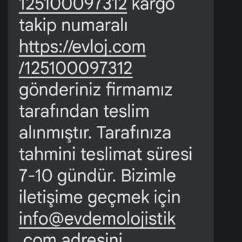 Evdemo Lojistik Teslim Edilemeyen Ürün
