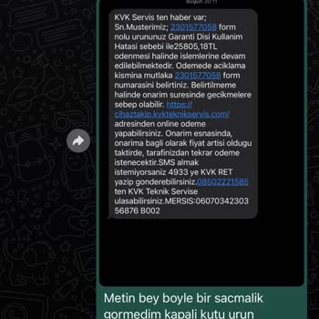 Vatan Bilgisayar Sıfır Kapalı Üründe Ayıplı Mal Satışı