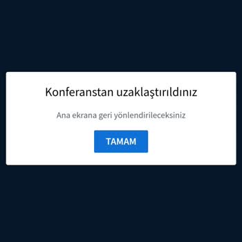 Anadolu Üniversitesi Canlı Dersten Konferanstan Uzaklaştırıldınız