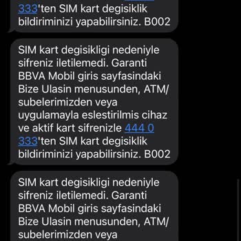 Garanti BBVA Garanti Sim Kart Numara Taşıma Bilgilendirmesi Yapamıyorum