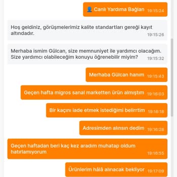 Migros İade Ürünlerimi Teslim Almıyor
