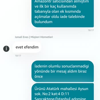 Amazon'un İade Ürünümü Başka Adrese Göndermesi