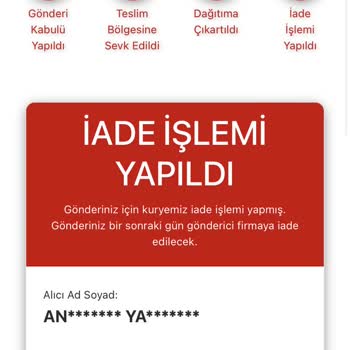 ebebek Onayım Olmadan İade Edilen Sipariş