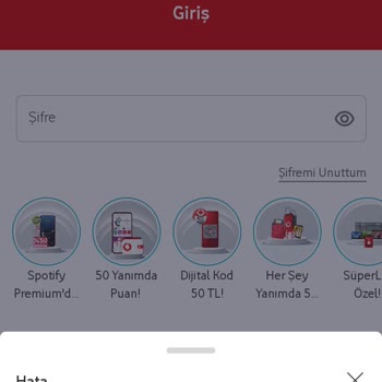 Vodafone Pay Uygulamaya Giriş Yapamıyorum