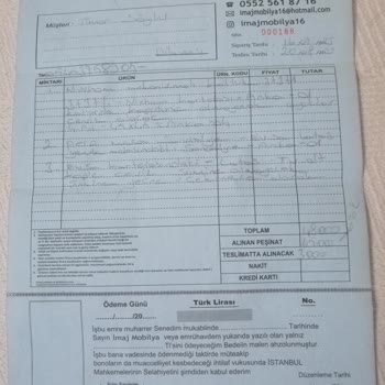 Pendik Eskidji Bazaar'daki İmaj Mobilya TV Ünitemi Getirmiyor.