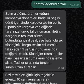 Ecrou Hilltown Mağaza Sipariş İptali