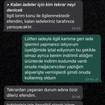 Ecrou Hilltown Mağaza Sipariş İptali