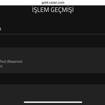 Razer Gold & Silver Para Yatırdım İade Edilmedi Ve Hesabıma Yüklenmedi
