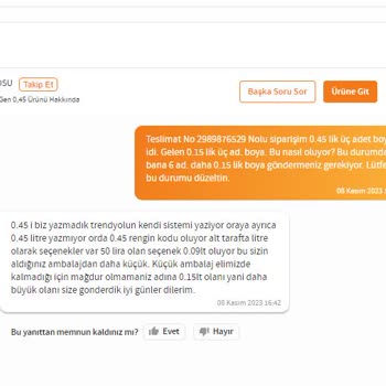 Trendyol Eksik Ürün Gönderilmesi