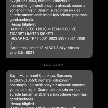 Samsung Telefon Telefon Teslim Edilmemesi
