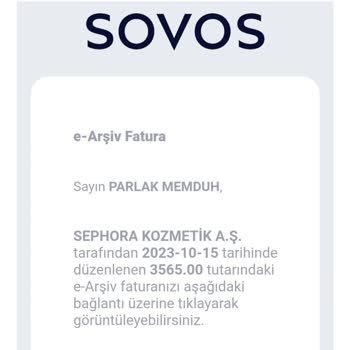 Sephora Adıma Fatura Kesilmiş